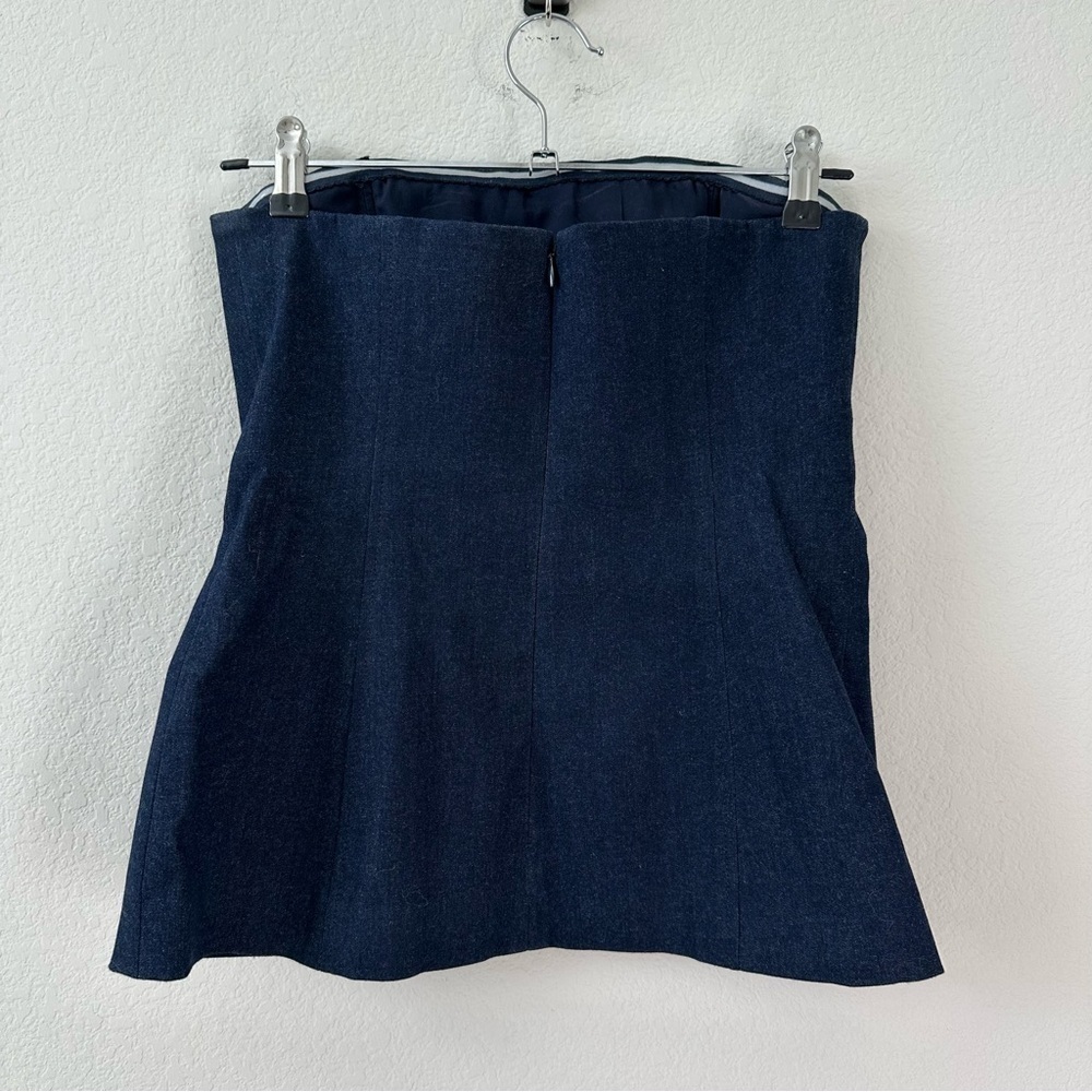 VERONICA BEARD Forman Strapless Denim Navy Bustier Top SZ US 2 - Picture 7 of 8